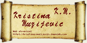 Kristina Mužijević vizit kartica